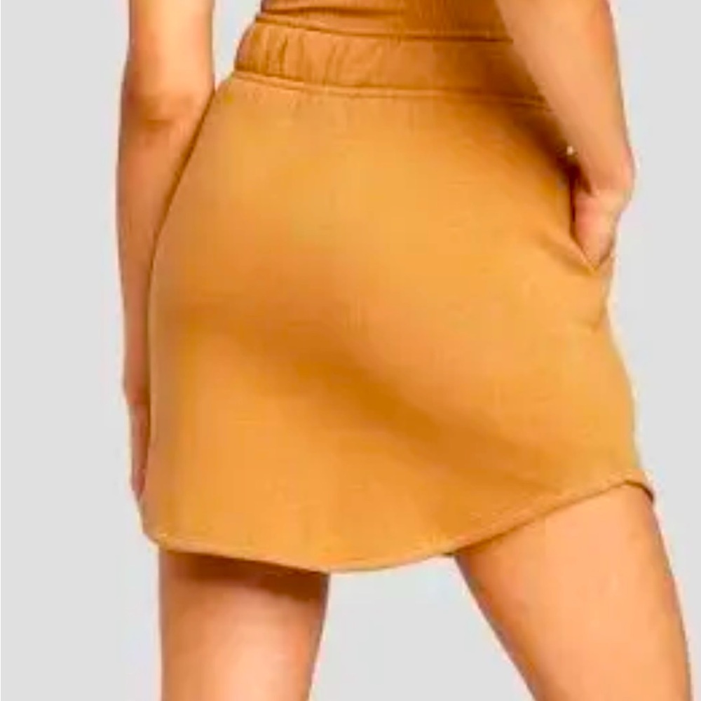NWT! Wild Fable Women's Fleece Mini Skirt Light Brown Size Large Brown Sugar